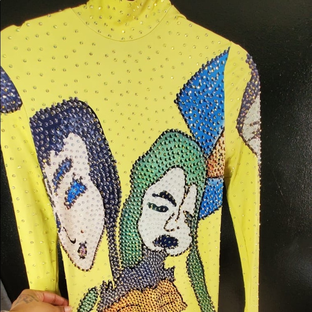 Faces studded lime one piece - Picture 1 of 4